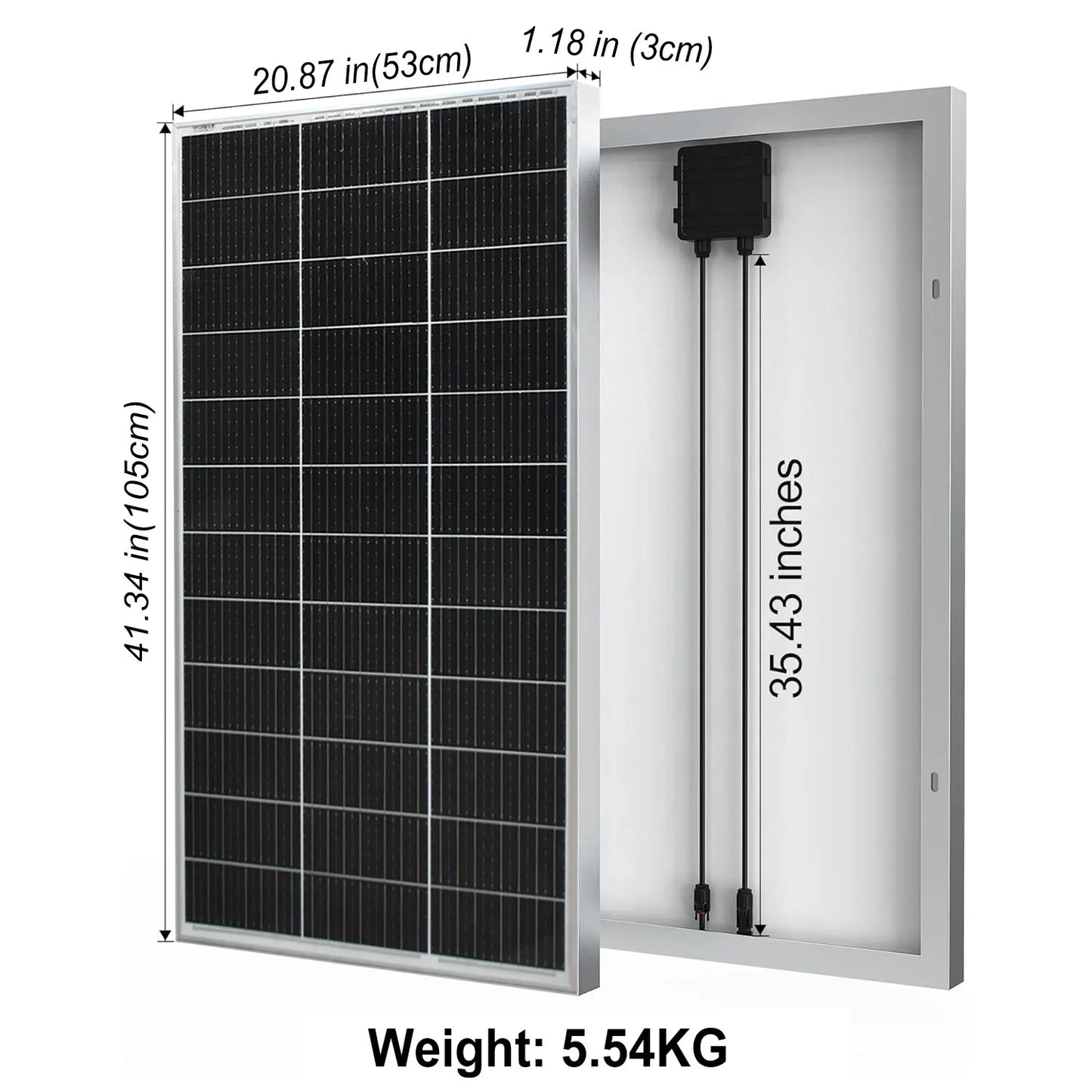 120W 240W 360W 480W Glass Rigid Solar Panel 18V Photovoltaic Panel Monocrystaillne Solar Cell12V/24V Battery Charger Home Roof