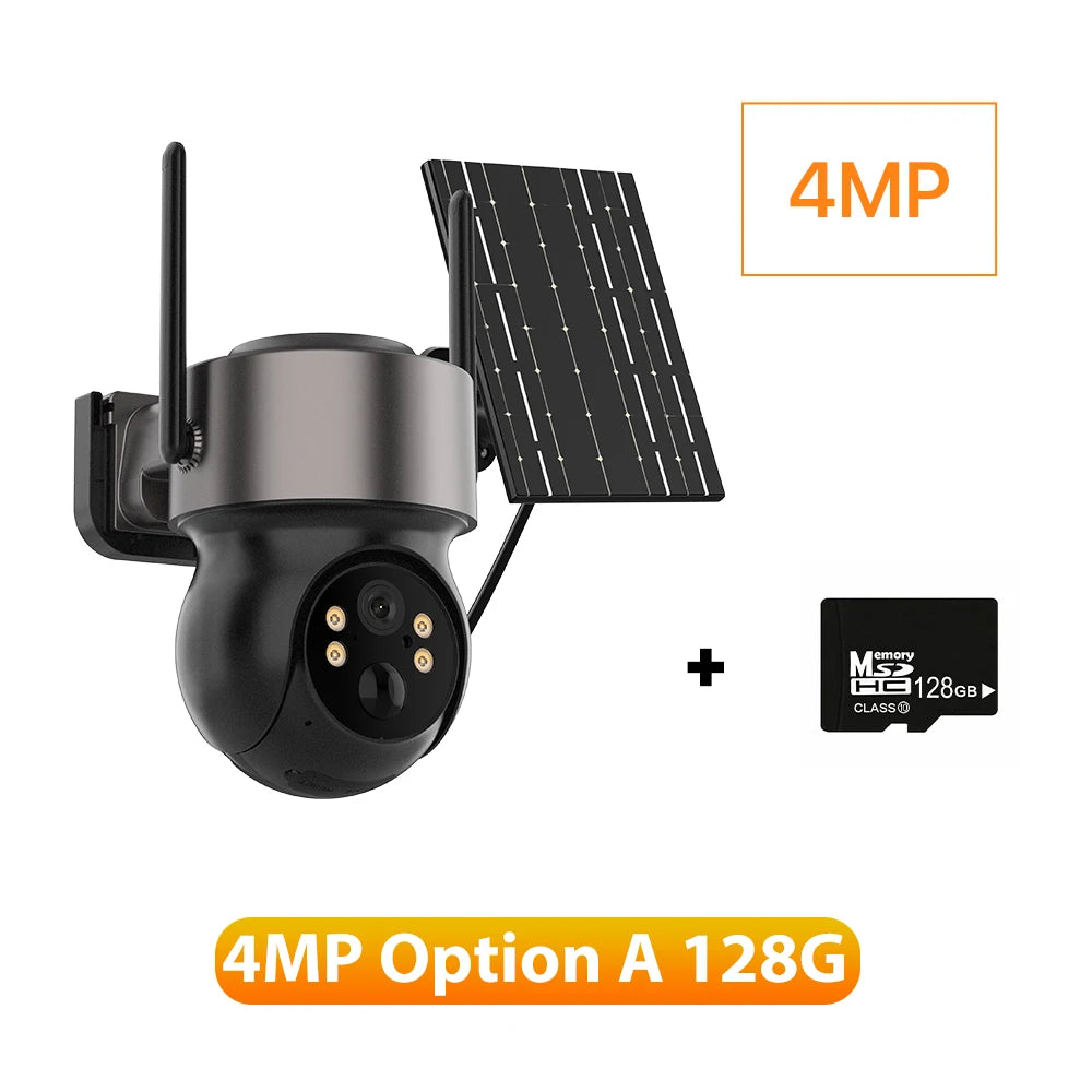 4MP Wireless Outdoor 7.6W Dual lens Built-in Battery Solar Camera 1080P 5W Long Time Standby PIR IP  Solar Camera Security iCsee
