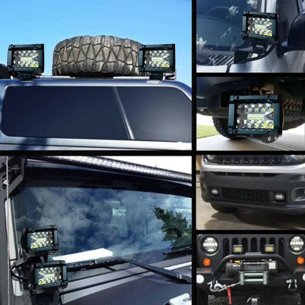 12V 60W LED Bar Offroad Spot Flood Combo LED Light Bar Work Light For Truck Car SUV ATV UTV 4WD LED Headlights