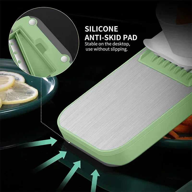 Vegetable Slicer Grater chopper cutter tools 6 Blades home kitchens mandolinon utensils gadgets accessories Chopping garlic