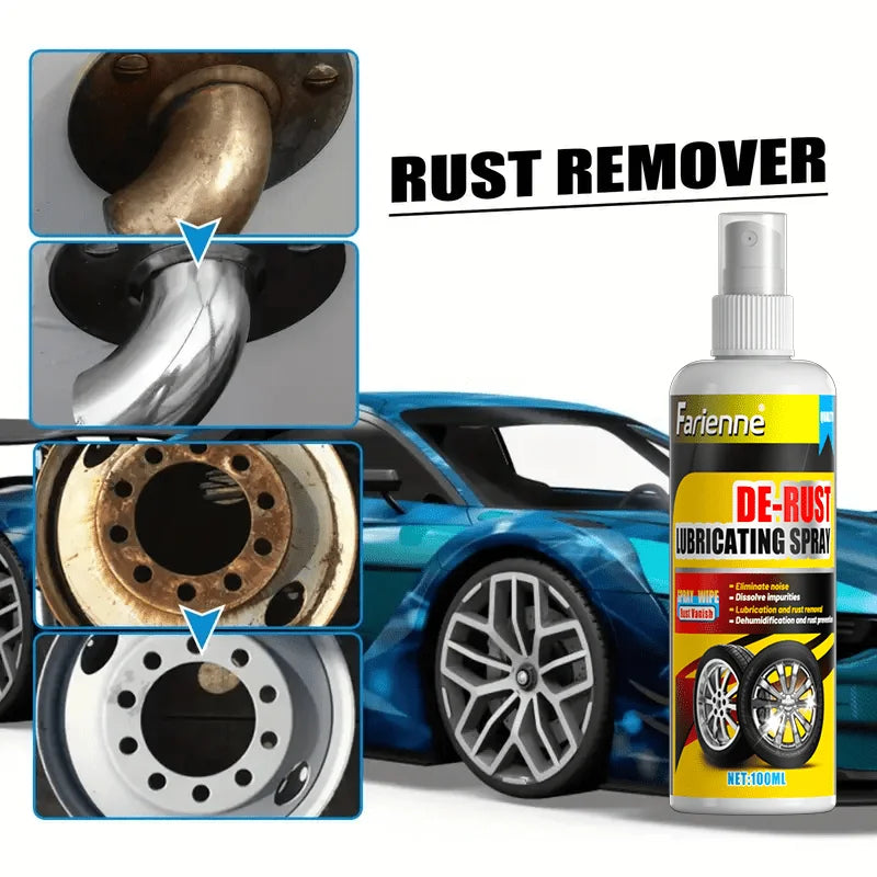 Universal Rust Remover Revitalizing Spray for Car Wheels & Metal Surfaces, Strong Decontamination, Smooth & Reliable