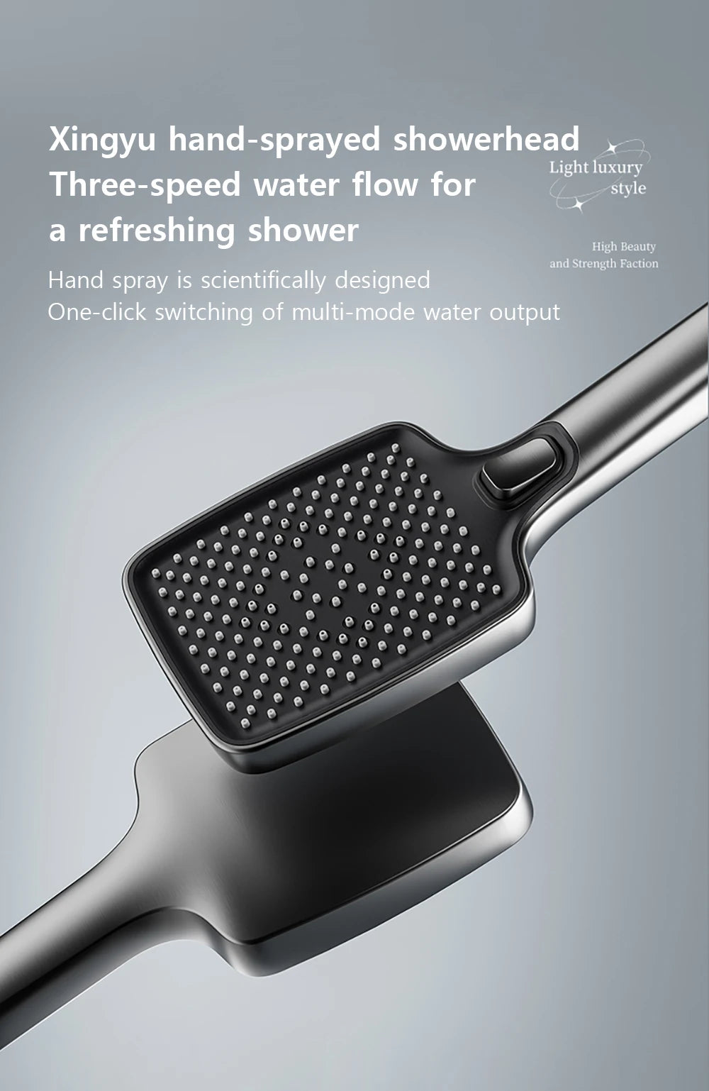 Bathroom Smart Shower System Set Temperature Digital Display LED Bathtub Rainfall Mixer Brass Shower Faucet Full Set with Lights