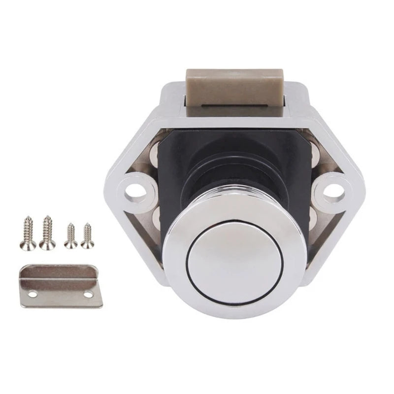 Camper Car Push Lock Diameter 20mm RV Caravan Boat Motor Home Cabinet Drawer Latch Button Locks For Furniture Hardware