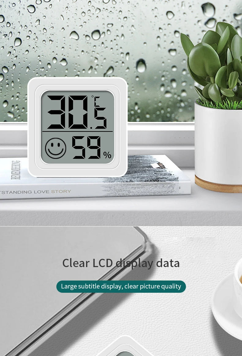 LCD Digital Thermometer Hygrometer Indoor Room Electronic Temperature Humidity Meter Sensor Gauge Weather Station For Home ﻿