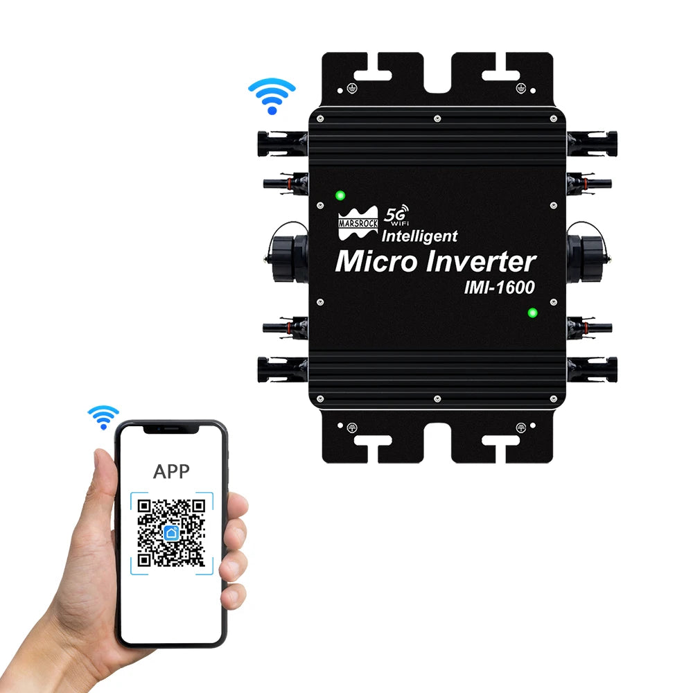 1600W Grid Tie Inverter with Smart WiFi Function DC 22-50V AC 230V Solar PV Grid Tie Micro Inverter Max connect 4X400W Solar PV
