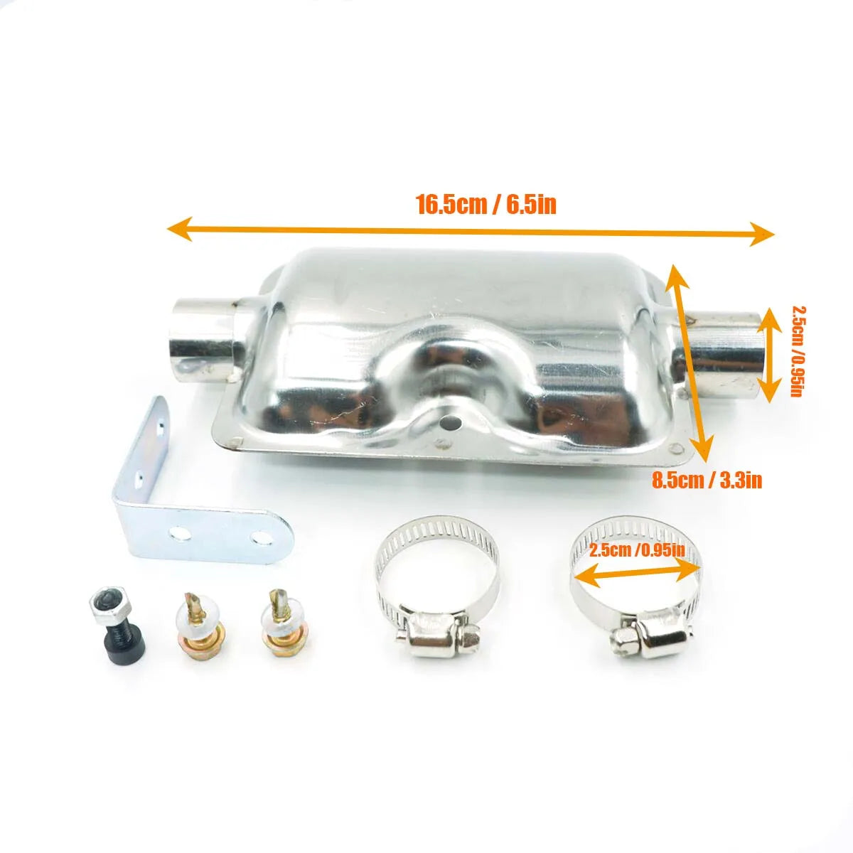 24mm Muffler Silencer Upgraded Clamp Bracket Car Air Diesel Parking Heater Exhaust Pipe Stainless Steel For Car Truck Caravan