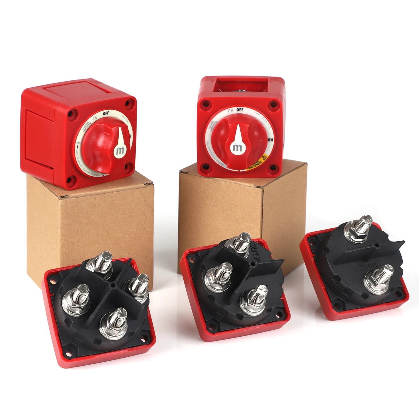 2 3 4 Position Battery Mass Switch Cut Single Dual  M-Series Marine Boat 12-48V 100-300A Heavy Duty Isolator Disconnect Rotary