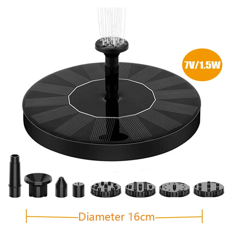 Solar Bird Bath Fountain Pump Free Standing Floating Solar Powered Water Fountain Pump for Bird Bath Garden Pond Pool Outdoor