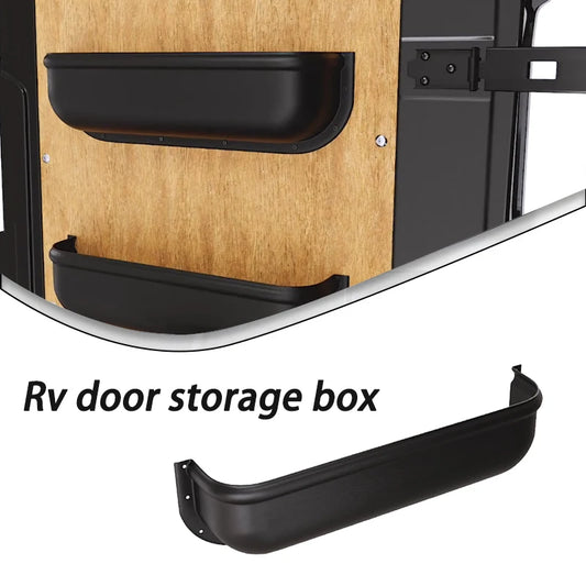2PCS Caravan Door Storage Boxwaterproof Camper Storage Universal Fit Tool Storage Van Racking Ratchet Strap Caravan Accessories