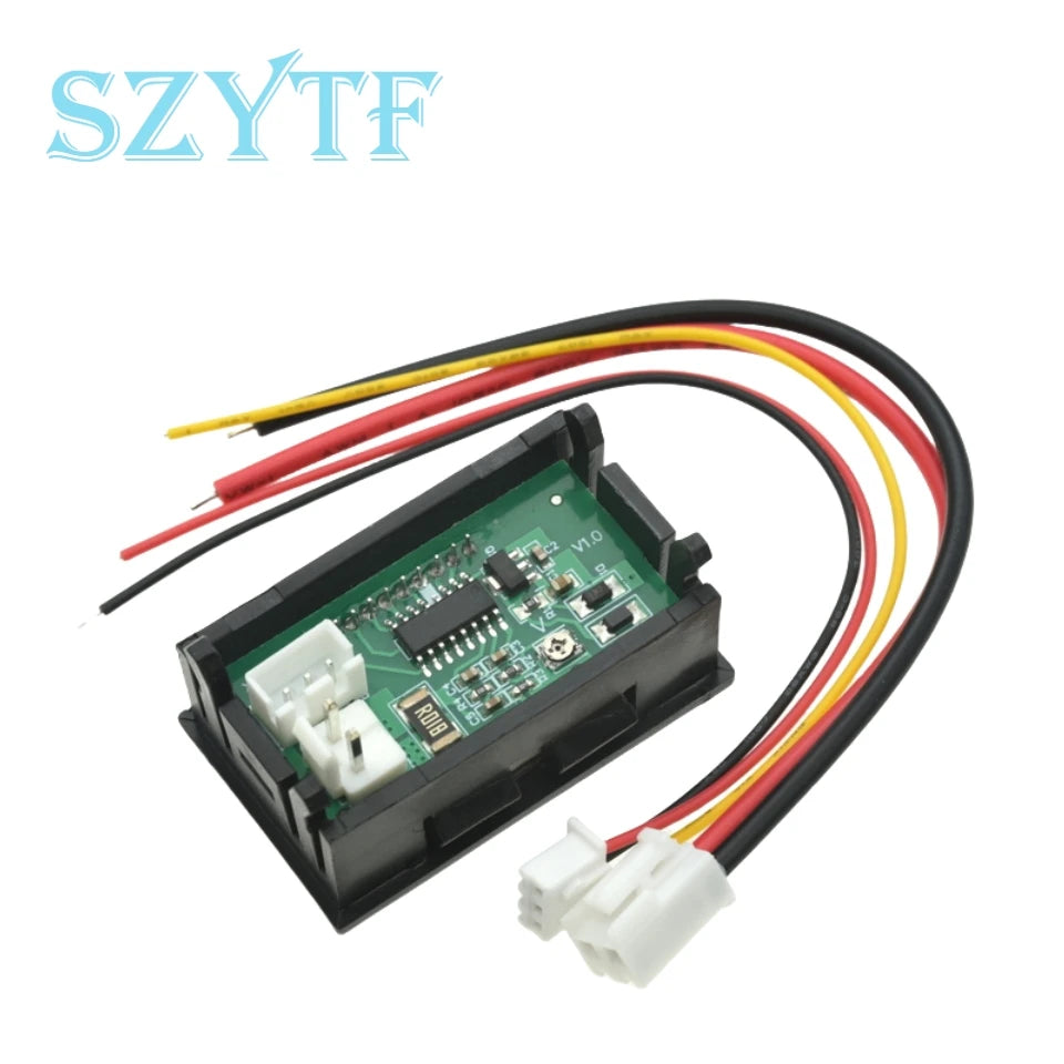 Mini Digital Voltmeter Ammeter DC 0-100V 50A Amp Volt Voltage Current Meter Detector Tester 0.28" Dual LED Display Gauge + Shunt