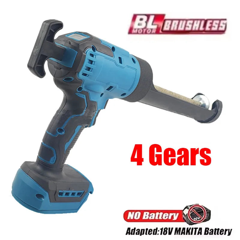 For Makita 18V Battery Electric Caulking Gun Cordless Silicone Gun 4 Adjustable Gears with LED Glass Adhesive Gun Power Tools