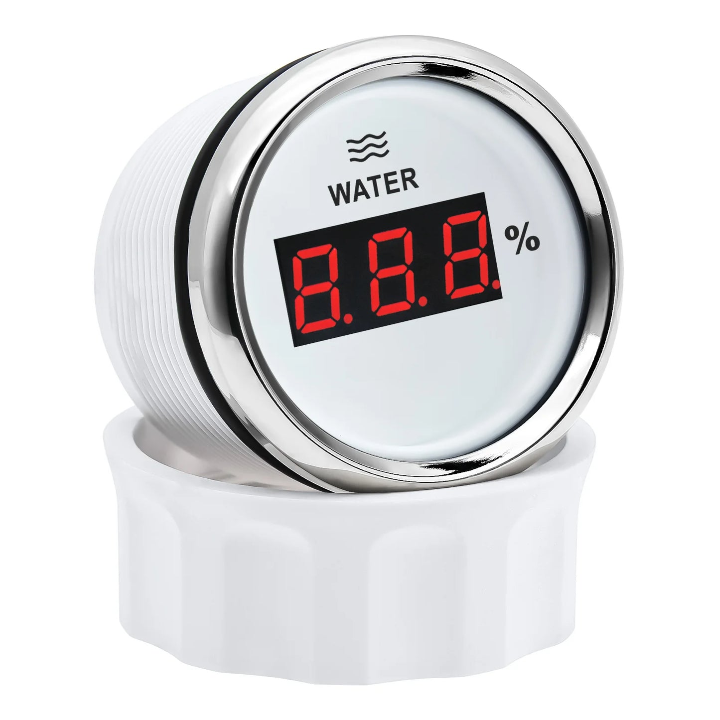 2"52mm Car Digital Gauge A5 Fuel Float Sensor 0~190ohm With Indicator Water Level Tank Meter Red Backlight for Yacht Marine Boat