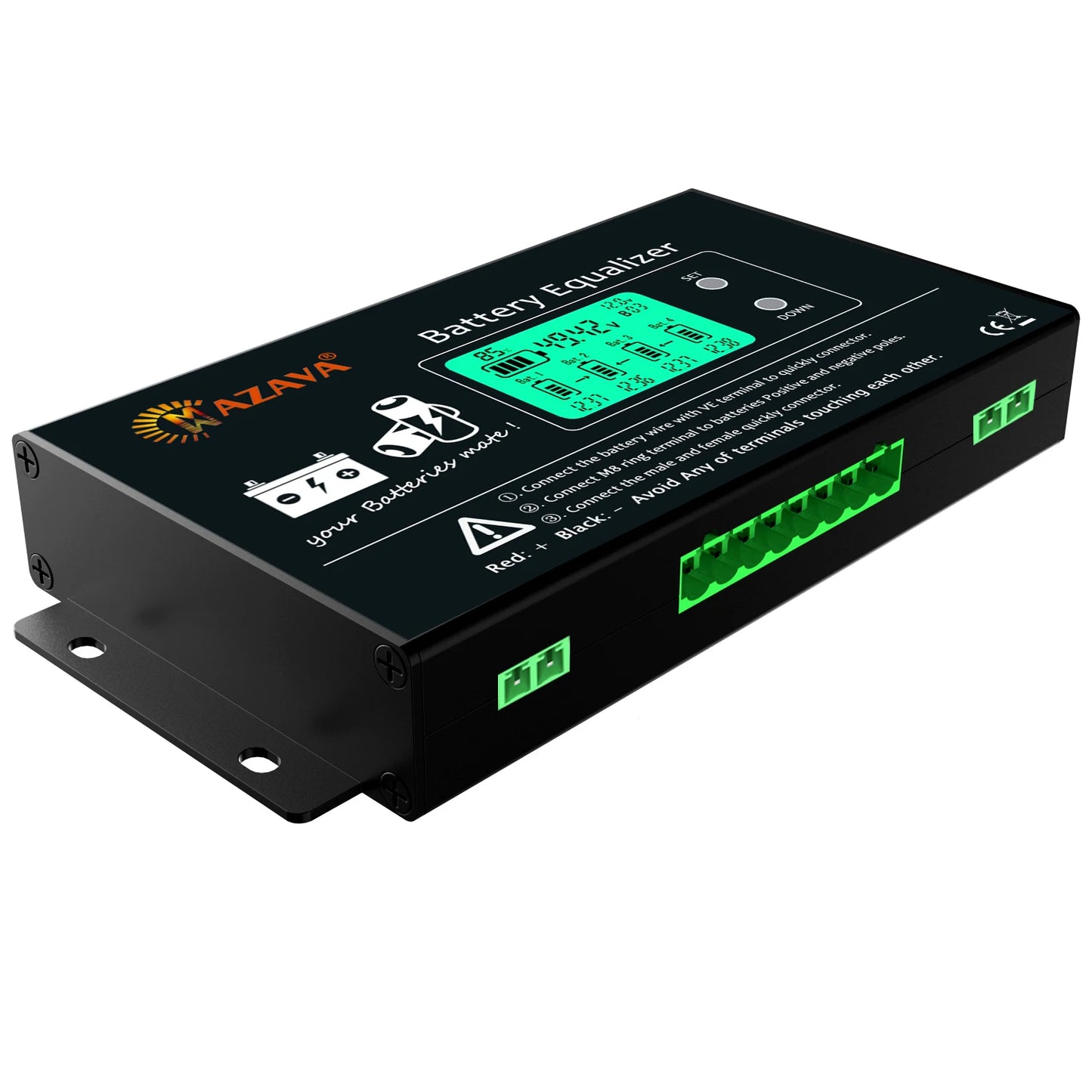 MAZAVA  PLC-10 HX02 Battery Balancer  2S 4S 12V 24V 36V 48V 96A ctive LCD Lead Acid Li li-ion LiFePO4 Battery Equalizer Monitor