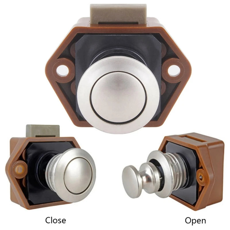 Camper Car Push Lock Diameter 20mm RV Caravan Boat Motor Home Cabinet Drawer Latch Button Locks For Furniture Hardware