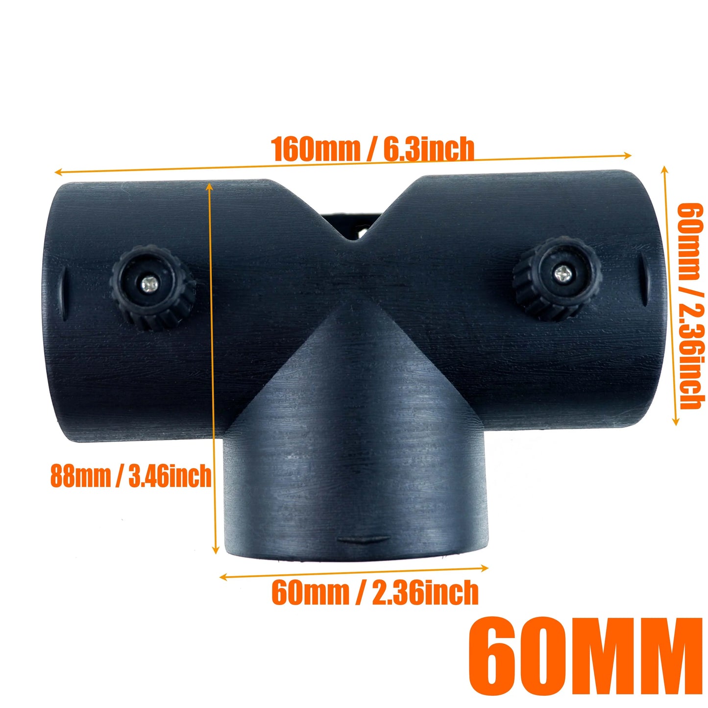 60mm 75mm Valve Flap Adjustable Air Diesel Heater Vent Ducting Branch Splitter Exhaust Pipe Outlet Joiner Connector For Car