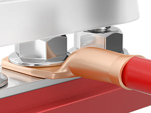 DaierTek Bus Bar 12V Power Distribution Block with Cover 5 x 1/4" Studs Terminal Block Max 150A 48VDC Positive Negative for Auto