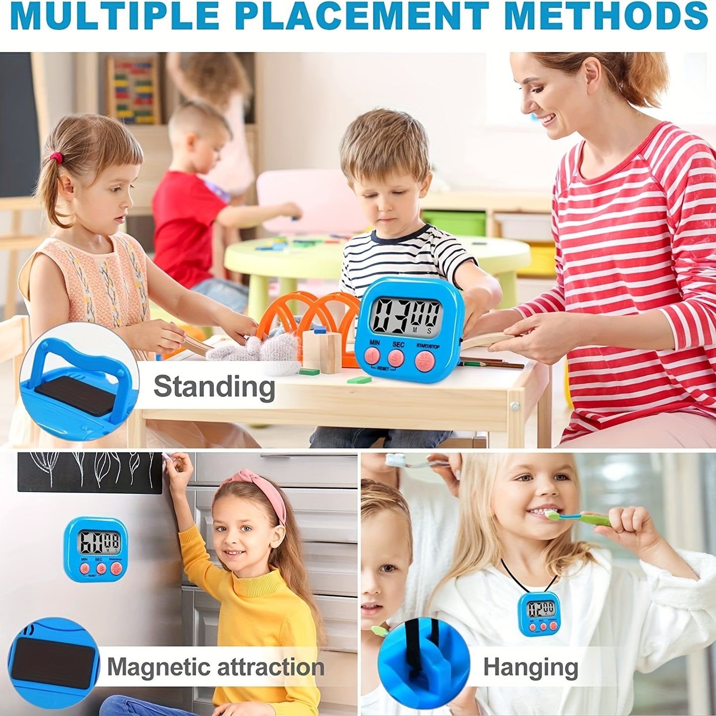 1pc, Dual-Purpose Kitchen Baking Timer with Self-Discipline Reminder and Electronic Alarm - Perfect for BBQ, School, and Back to School Kitchen Accessories