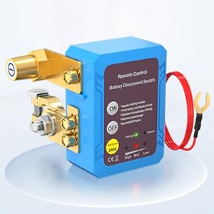 Remote Battery Disconnect Switch 12V 240A Kill Switch Automatic Power Shut Off Switch for Car Auto ATV Truck (Side Installation)