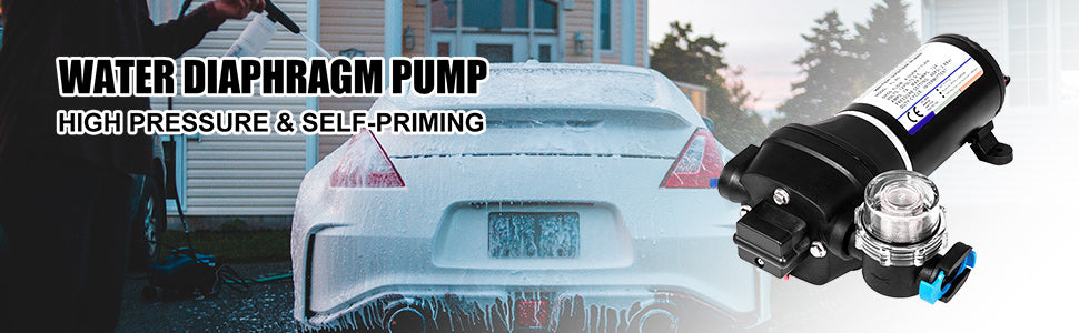 VEVOR 12V Diaphragm Water Pump 10L/Min 17PSI 17L/Min 40PSI High Pressure Automatic Self Priming Misting Booster Pump Discount