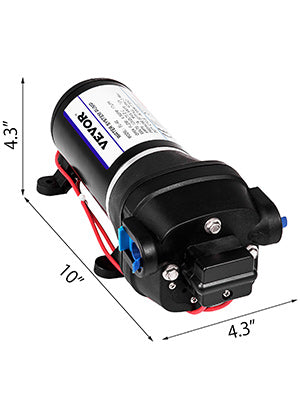 VEVOR 12V Diaphragm Water Pump 10L/Min 17PSI 17L/Min 40PSI High Pressure Automatic Self Priming Misting Booster Pump Discount