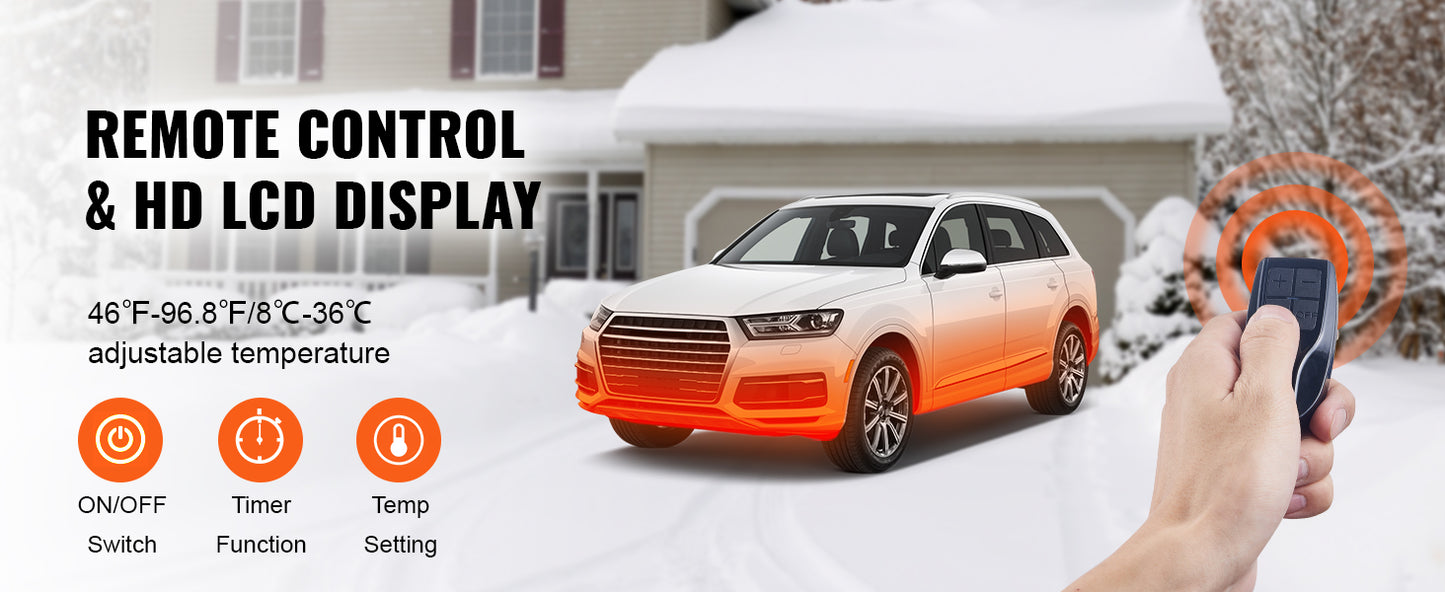 SucceBuy 8KW Diesel Air Heater 12V Car Heater with Remote Control and LCD Diesel Parking Heater for RV Trailer Camper Van Boat