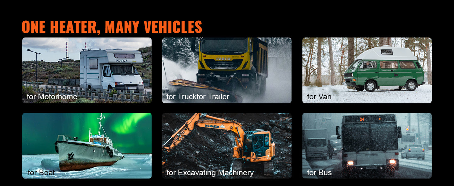 SucceBuy 8KW Diesel Air Heater 12V Car Heater with Remote Control and LCD Diesel Parking Heater for RV Trailer Camper Van Boat