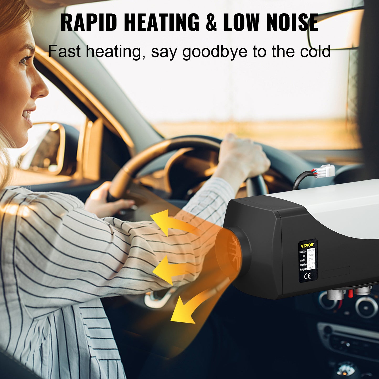 SucceBuy Diesel Heater 12V Diesel Air Heater 8KW Diesel Parking Heater Remote Control with LCD Switch for Car Truck Motor-home