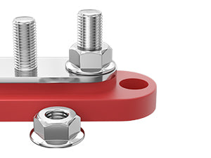 DaierTek Bus Bar 12V Power Distribution Block with Cover 5 x 1/4" Studs Terminal Block Max 150A 48VDC Positive Negative for Auto