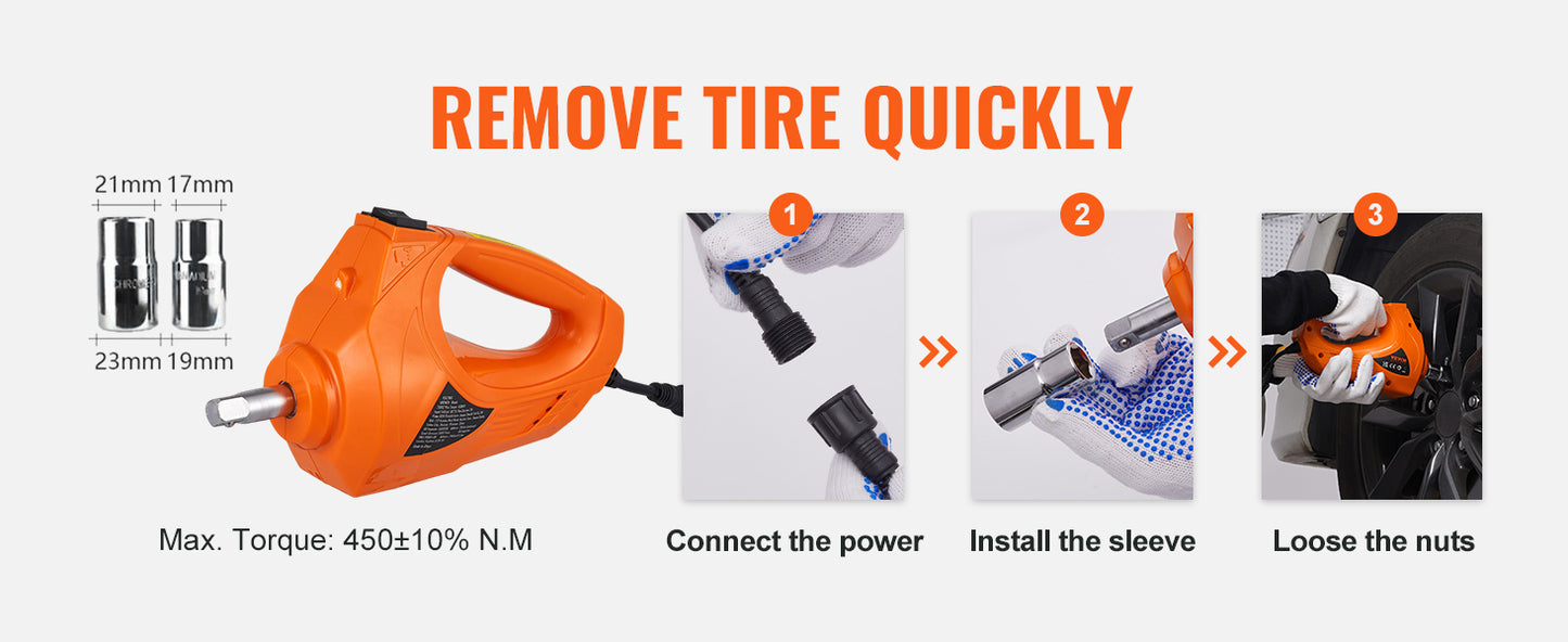 SucceBuy 5T Electric Car Jack Hydraulic Jack with Electric Impact Wrench Built-in Inflatable Pump, LED Light for SUV Sedan Truck